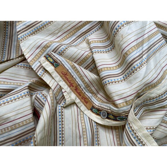 Robert Graham Mens Medium Yellow Striped Long Sleeve Button Down Shirt 2XL - Picture 8 of 11